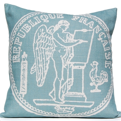 French Coin Pillow - Silverberry