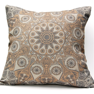 Medallion 4 Pillow - Gray