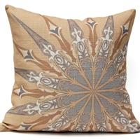 Ornate Compass Pillow - Gold