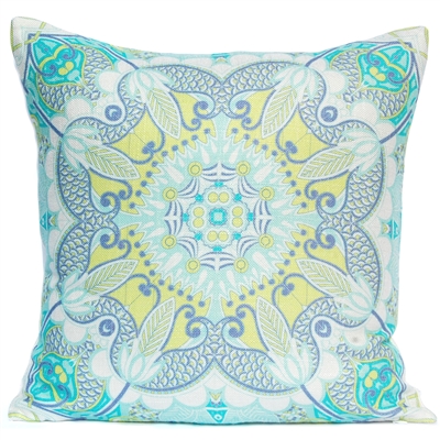 Scarf Print Pillow - Sea