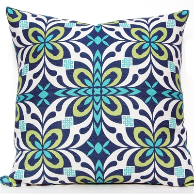 X Tile Pillow - Navy