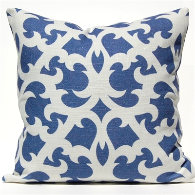 Open Trellis Pillow - Periwinkle