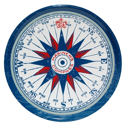Outdoor Serving Tray - Mariner's Compass Americana