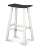 Contempo 30" Saddle Bar Stool (White Frame)