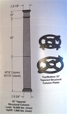 10" x 108" Tapered Structural Column