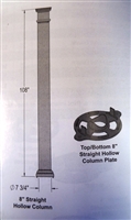 8" x 108" Straight Hollow Column