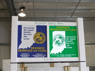 Double Hoosier Homestead Sign