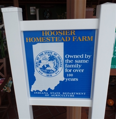 Single Hoosier Homestead Sign