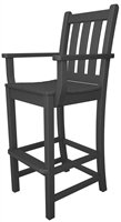 Traditional Garden Bar Arm Chair
