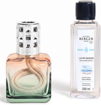 Ice Cube Gift Set Lamp Peach Green  with 250ml Ocean Breeze