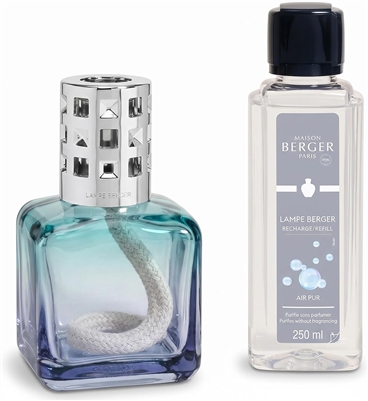 Ice Cube Gift Set Lamp Tuyrquoise Blue  with 250ml Air Pur