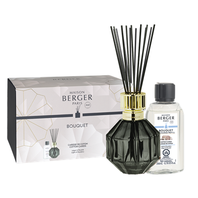 Bouquet Diffuser Facette Black Gift with 200ml Cotton Caress