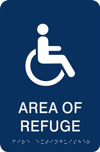 ADA Braille Area of Refuge Sign