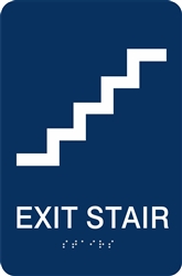 ADA Braille Exit Stair Sign