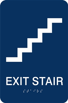ADA Braille Exit Stair Sign