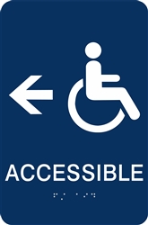 ADA Braille Handicap Accessible Directional Sign