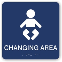 Baby Changing Area  Braille Sign