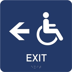 Accessible Exit directional Braille Sign