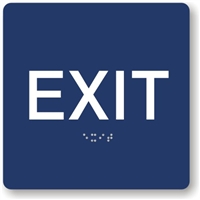 Exit Braille Sign