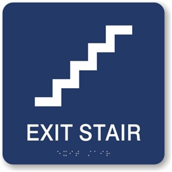 Exit Stair directional Braille Sign