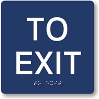 Exit Braille Sign