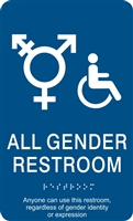 All Gender ADA Braille Restroom Sign