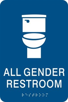 All Gender ADA Braille Restroom Sign