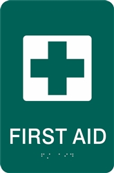 ADA Braille First Aid Sign