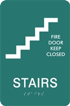 ADA Braille Stairs Sign
