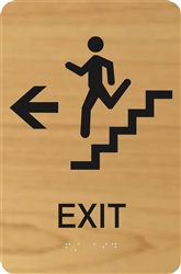 ADA Braille Stair Exit Directional Sign