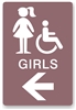 Directional Restroom Sign