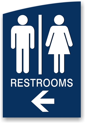 Directional Restroom Sign