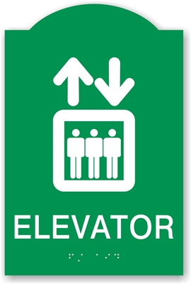 ADA Braille Elevator Sign