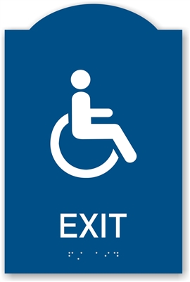 ADA Braille Exit Sign