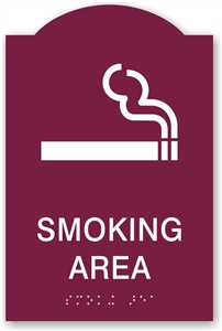 ADA Braille Smoking Area Sign