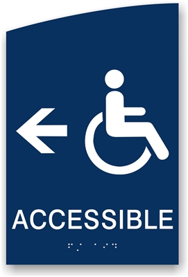 ADA Braille Handicap Accessible Directional Sign