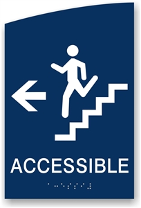 ADA Braille Stair Accessible Directional Sign