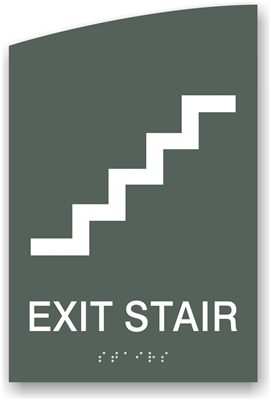 ADA Braille Exit Stair Sign