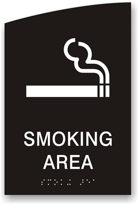 ADA Braille Smoking Area Sign