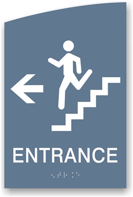 ADA Braille Stair Entrance Directional Sign