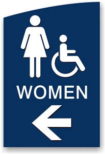Directional Restroom Sign