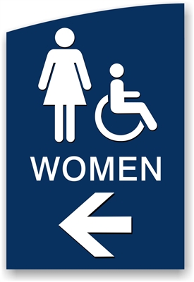 Directional Restroom Sign