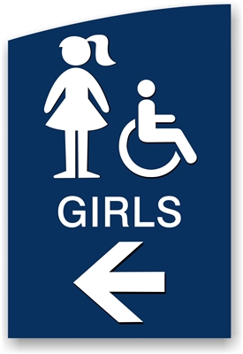 Directional Restroom Sign