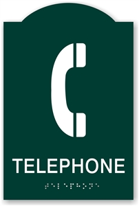 ADA Braille Telephone Sign