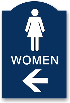 Directional Restroom Sign