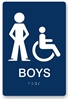 ADA Braille Boy's Restroom Sign