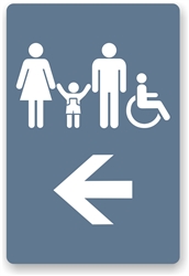 Directional Restroom Sign