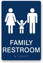 ADA Braille Family Restroom Sign