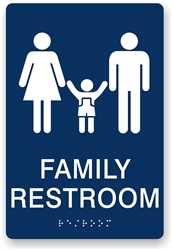 ADA Braille Family Restroom Sign