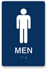 ADA Braille Men's Restroom Sign